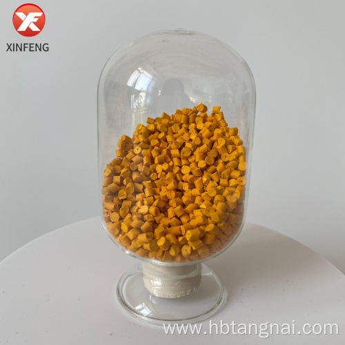 Plastic particle material yellow masterbatch color